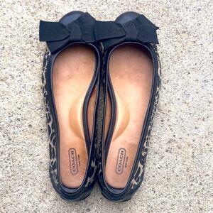 Coach animal print flats